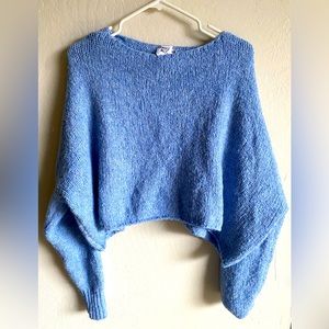 PRINCESS POLLY | baby blue crop sweater | women’s S/M